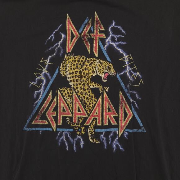 Def Leppard Band Graphic Crew Neck T Shirt Adult Mens Size Extra Large XL Black - Picture 4 of 9